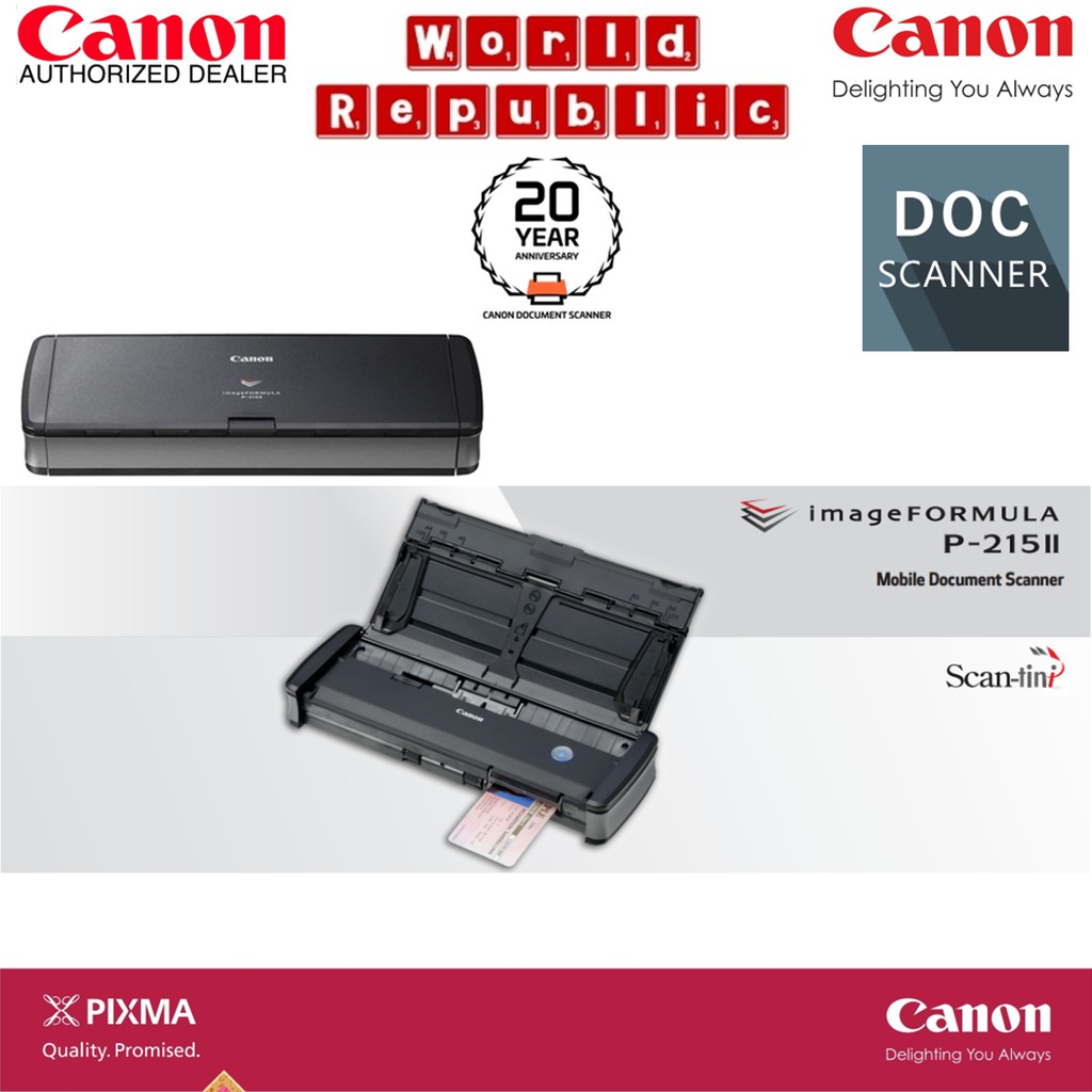 Canon imageFORMULA P-215II Scan-tini Mobile Document Scanner