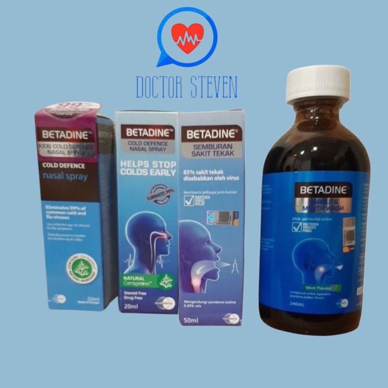 BETADINE ANTISEPTIC SPRAY GARGLE MOUTHWASH KIDS NASAL SPRAY (MINT