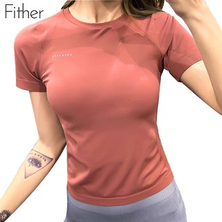 Summer Ladies Sports Tops Running Fitness Yoga Tight Short-sleeved T-shirt  Sweat-wicking Quick-drying Stretch Sports T-shirt