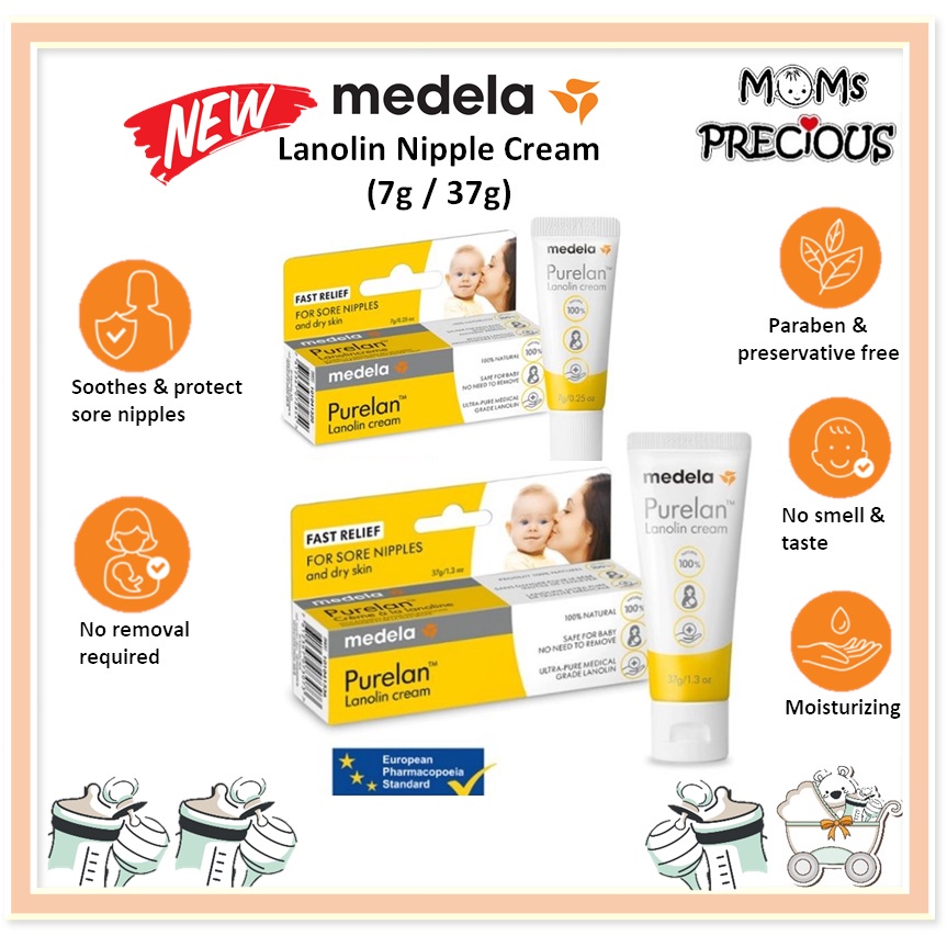 3 PACK- MEDELA BREAST MILK FEEDING NIPPLE CREAM SORE PURELAN LANOLIN 7G