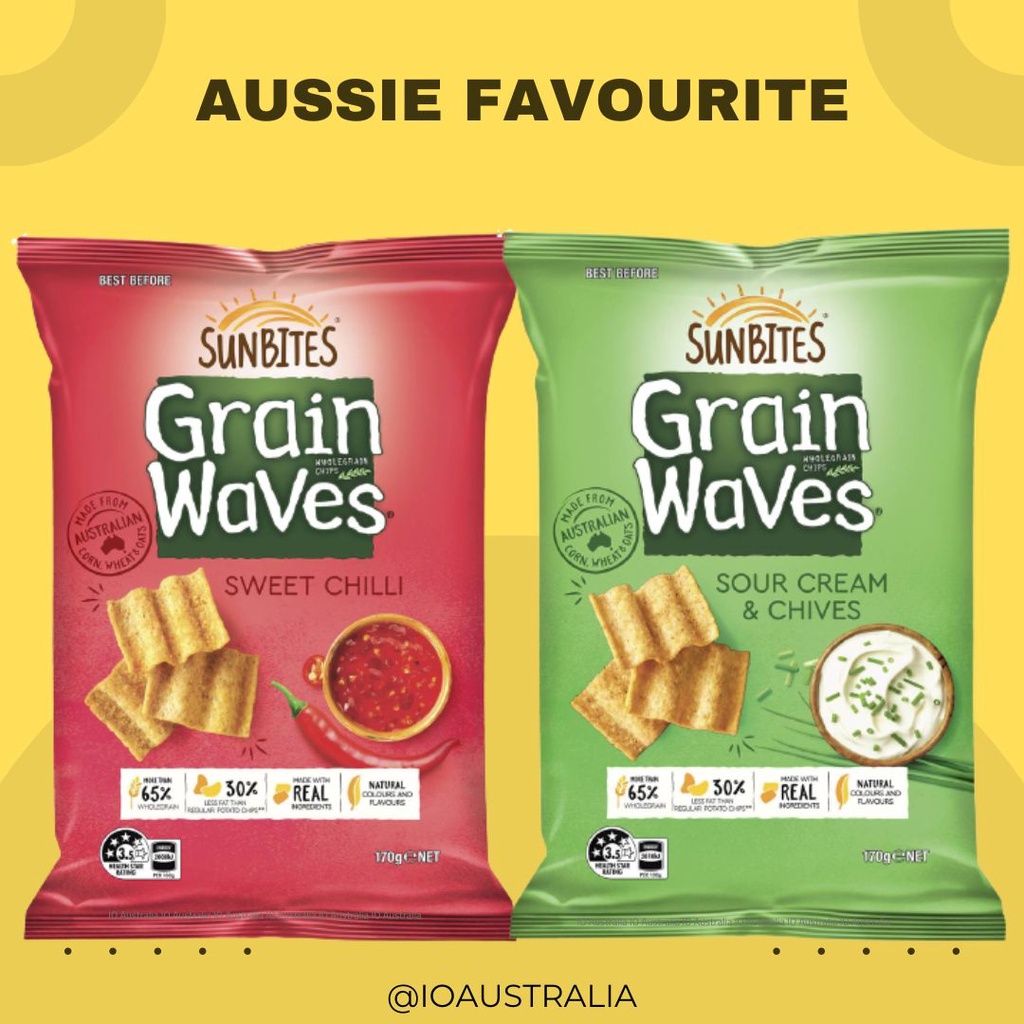 Sunbites Grain Waves Wholegrain Chips Australia Assorted 170g | Shopee ...