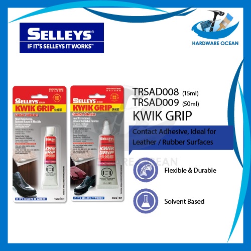 Selleys Kwik Grip Contact Adhesive Glue For Shoes 15ml/50ml Leather