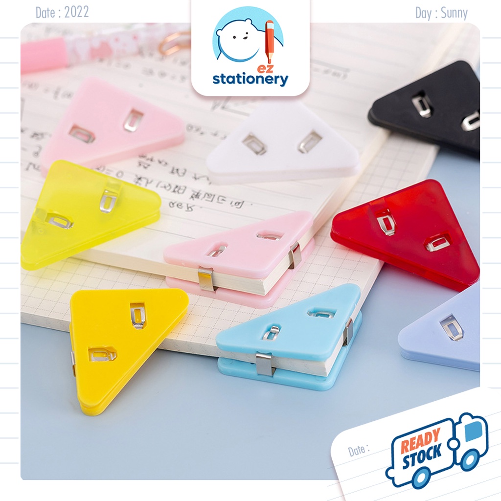 🇲🇾 Ready Stock Transparent Triangle & Square Test Paper Clip Cute Memo ...