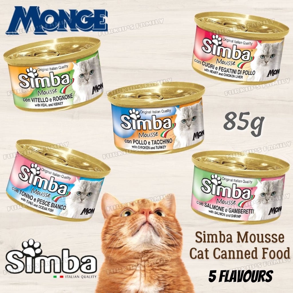 Monge Simba Cat Mousse Canned Food 85g / Wet Food For Cats & Kittens