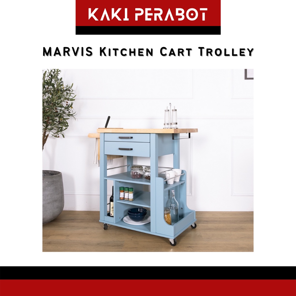 MARVIS Kitchen Cart Trolley Kitchen Island Table Kitchen Kitchen Trolley Kitchen Trolly