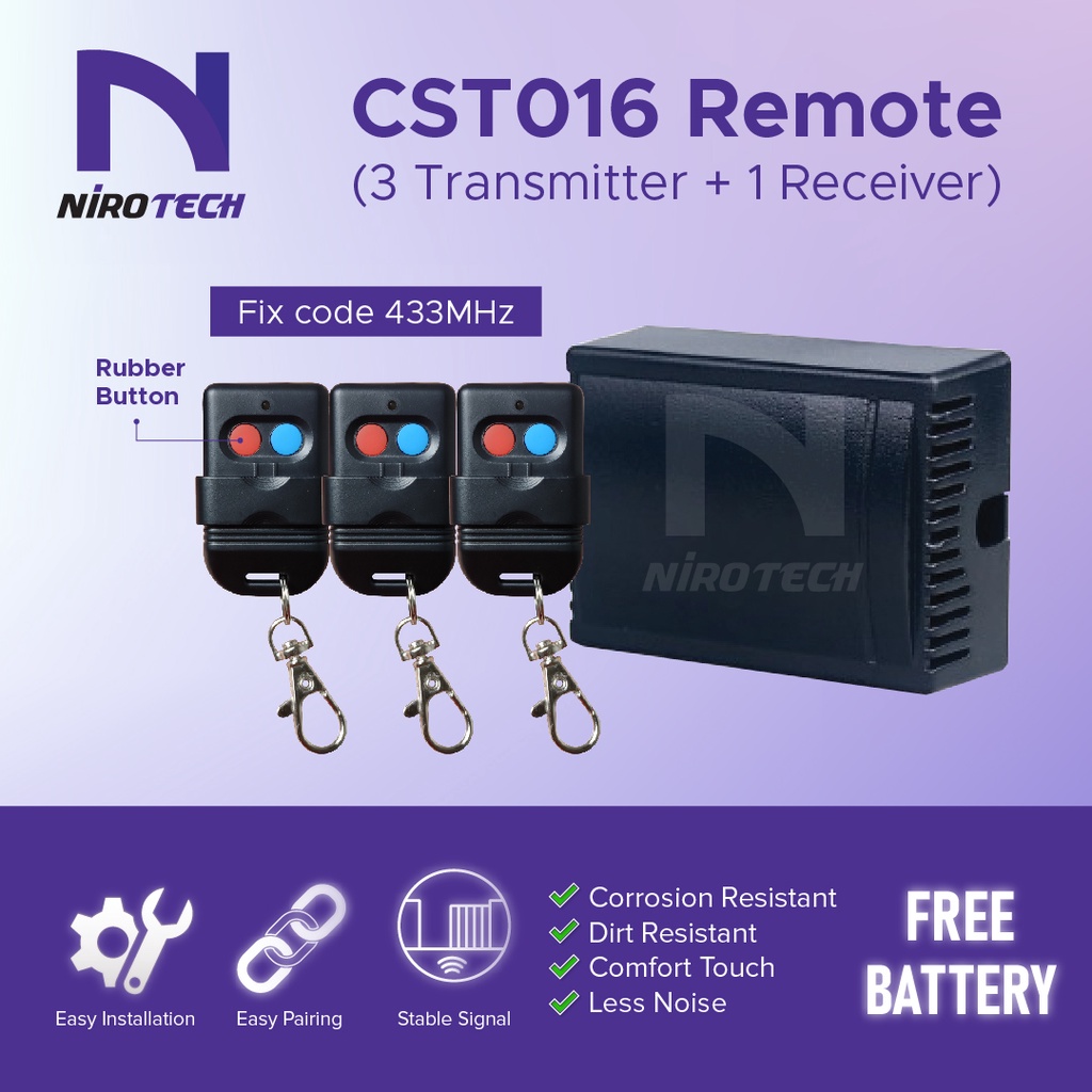 RANGER 2CH Fix Code Remote Control (3*Remote Control/Transmitter & 1 ...