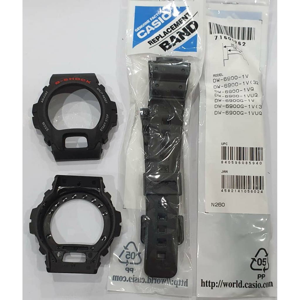 Casio G shock DW 6900 1V Replacement Parts Band and Bezel