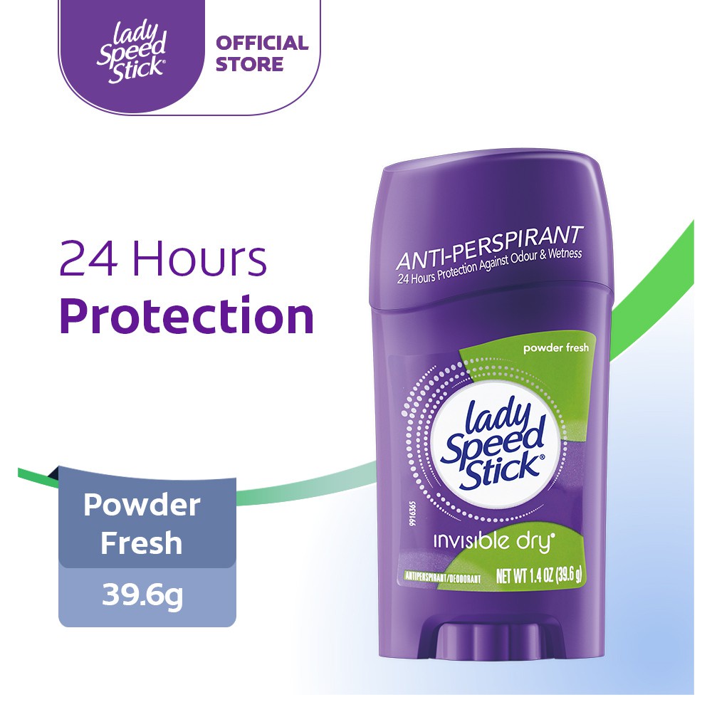 Lady Speed Stick Invisible Dry Powder Fresh Deodorant 39.6g Shopee