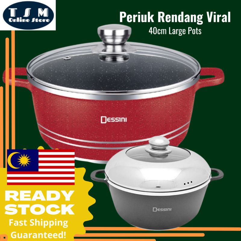 [Malaysia Ready Stock] DESSINI 40CM Non Stick Cooking Pot/Periuk Kari ...