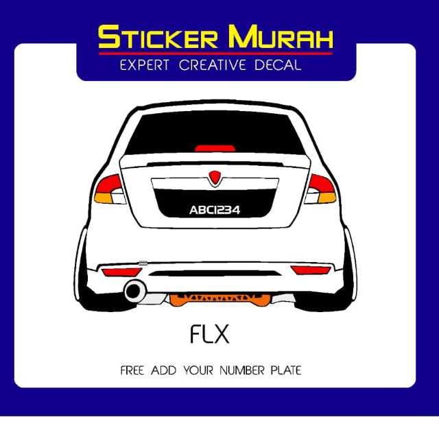 Stiker Kereta Stiker Proton Saga Flx Shopee Malaysia