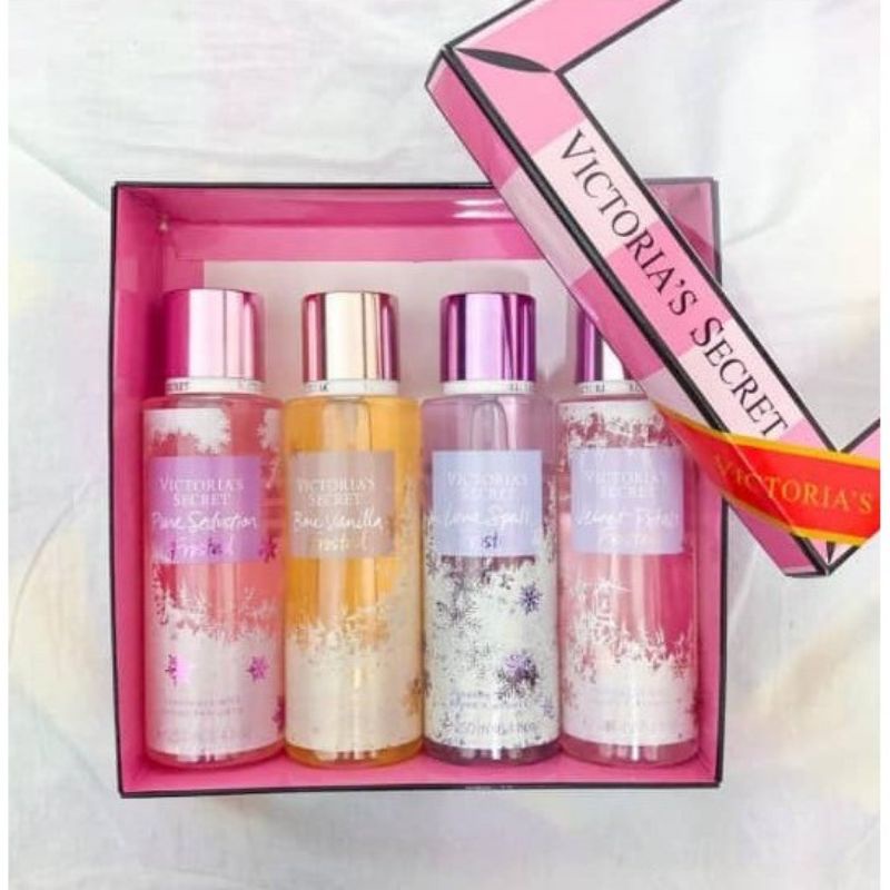 🔥GIFT SET 🔥 4 IN 1 SET Frosted Edition Victoria Secret Perfumes Minyak ...