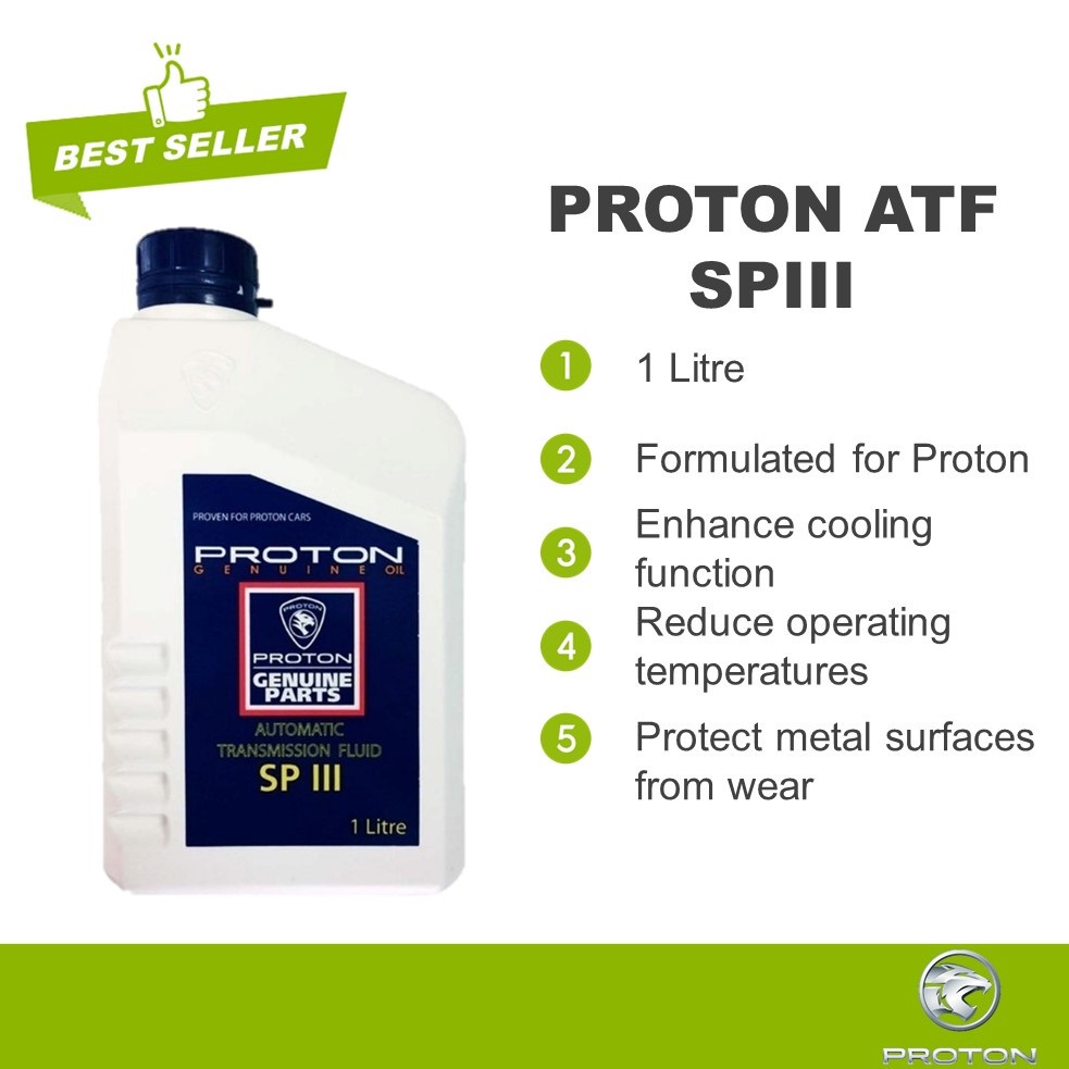 PROTON ATF SPIII 1L AUTO TRANSMISSION FLUID GEAR OIL MINYAK GEARBOX