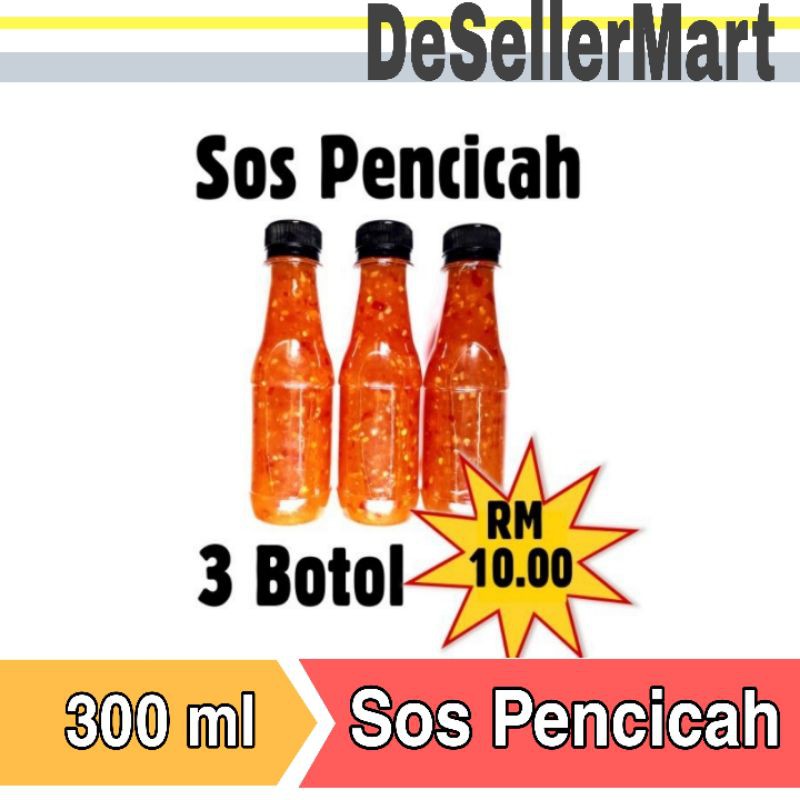 🎀 4 BOTOL RM 10!!! GERENTI SEDAP/Sos Pencicah Ayam/ Keropok/Sos ...