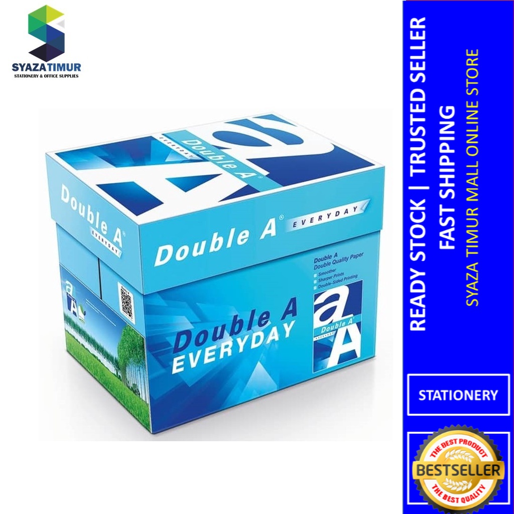 Double A A4 Paper 70gsm 500s X 5 Ream Shopee Malaysia