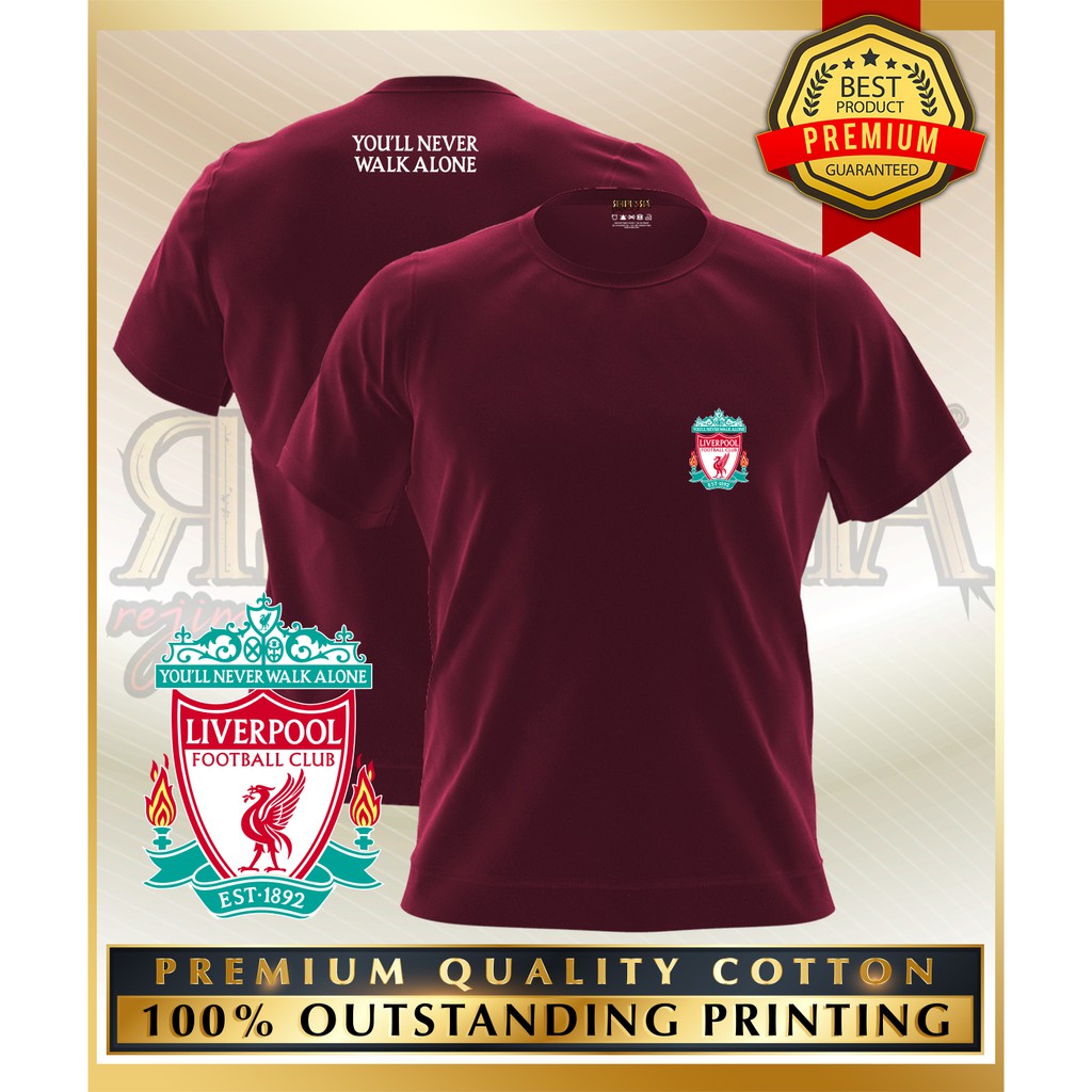 Liverpool plain YNWA Premium Quality T-shirt 100% Cotton Unisex ...