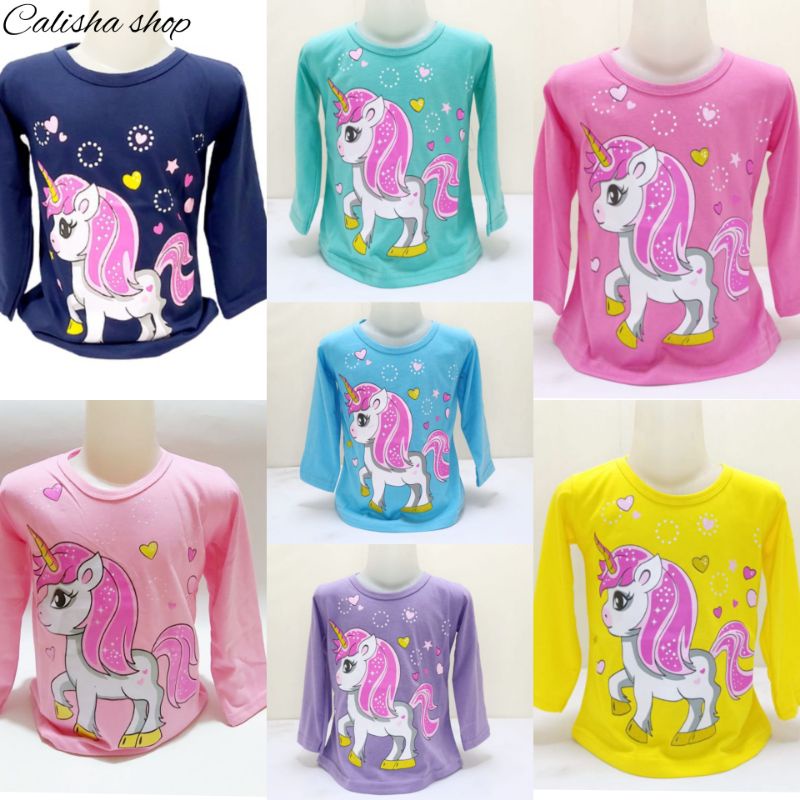 Happy Unicorn Printed 1 To 11 Year Girls Summer Time T-Shirt In Cheapest Price Only In Dhaka