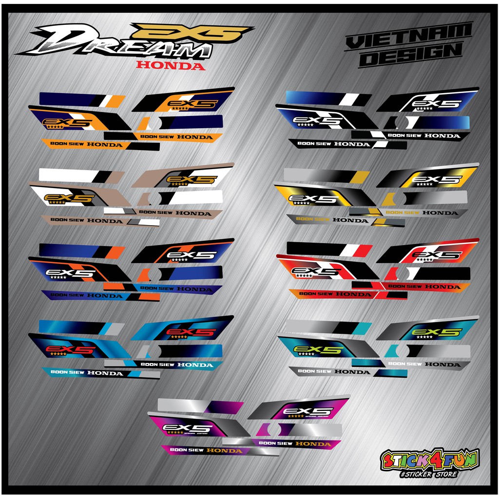 STICKER STRIPE HONDA EX5 DREAM 100(7) VIETNAM DESIGN | Shopee Malaysia