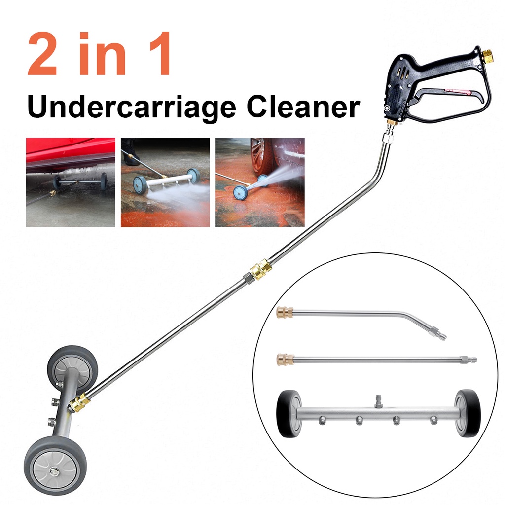 Silver 4,000 PSI Pressure Washer Car Undercarriage Cleaner Power Washer