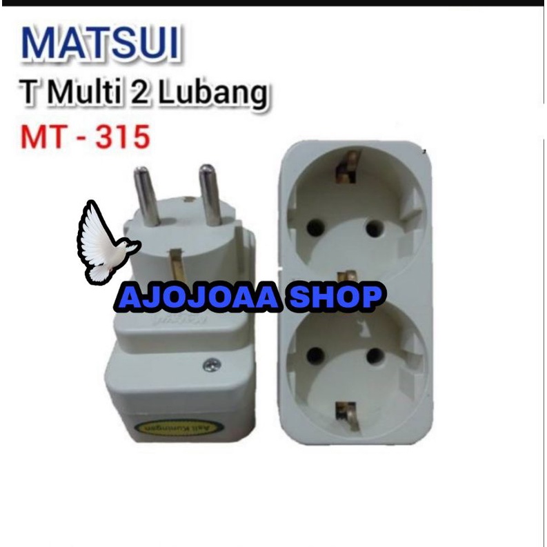 PUTIH Multi T Plug + 2 Hole Socket White MATSUI - MT315 PTH | Shopee ...