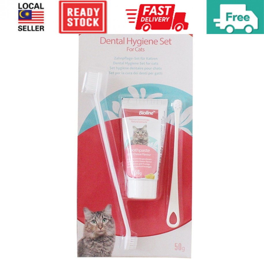 YOI Bioline Dental Care Set Cheese Flavour Toothpaste 50g with 2 Toothbrush (CAT) Shopee Malaysia