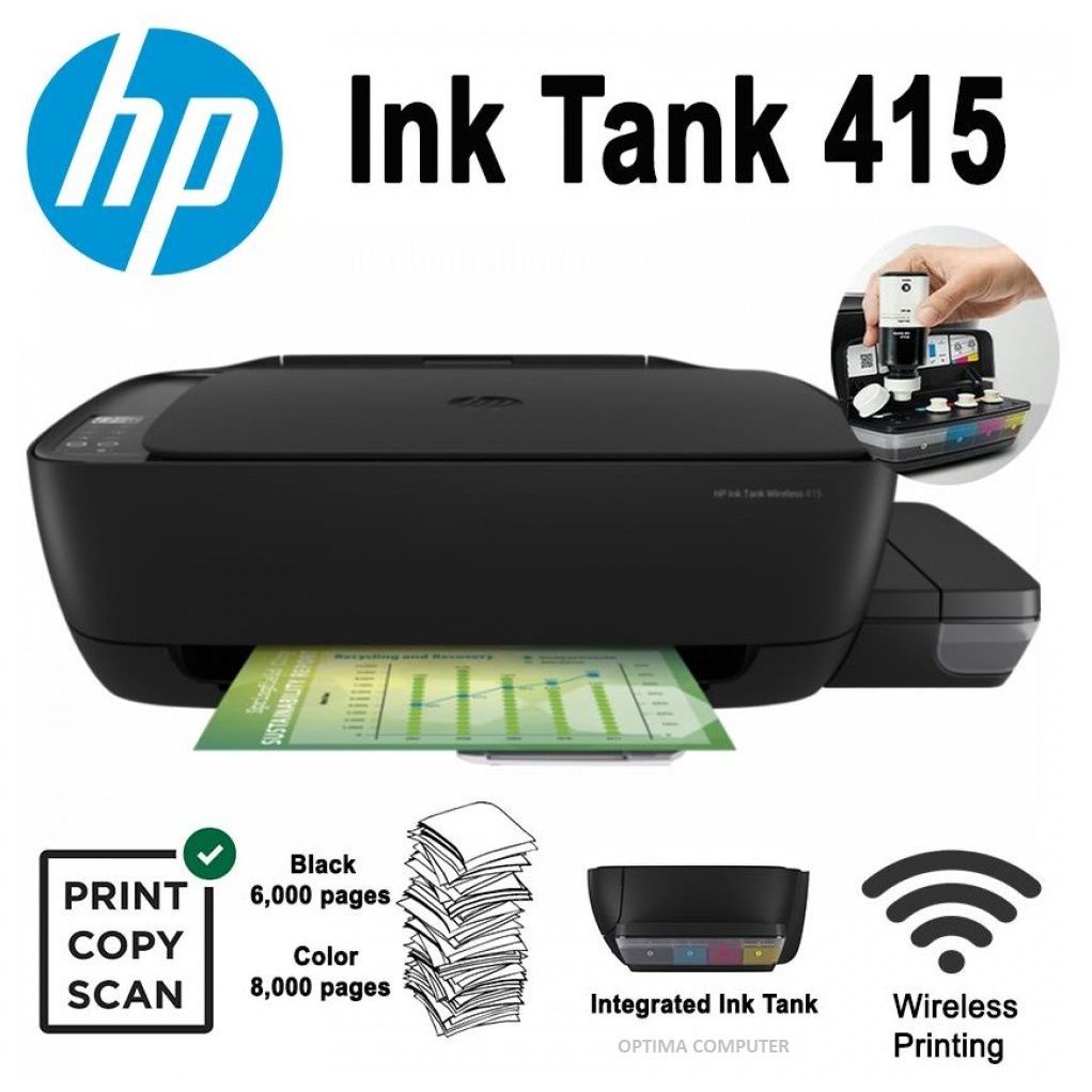 HP Ink Tank 415 Wireless All-in-One | A4 Color Printer | Print Scan ...