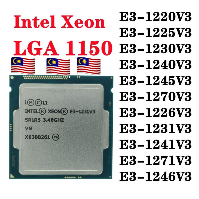 Intel Xeon E3-1220v3 1225v3/1246v3 LGA 1150 | Shopee Malaysia