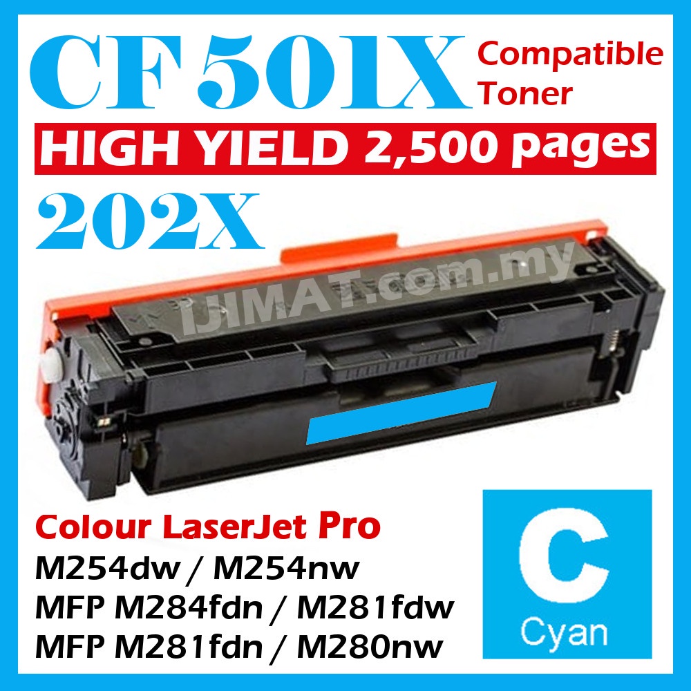 Set 4 Toner Compatibili HP Color LaserJet Pro M254dw M281fdw – Nero, Ciano, Magenta, Giallo