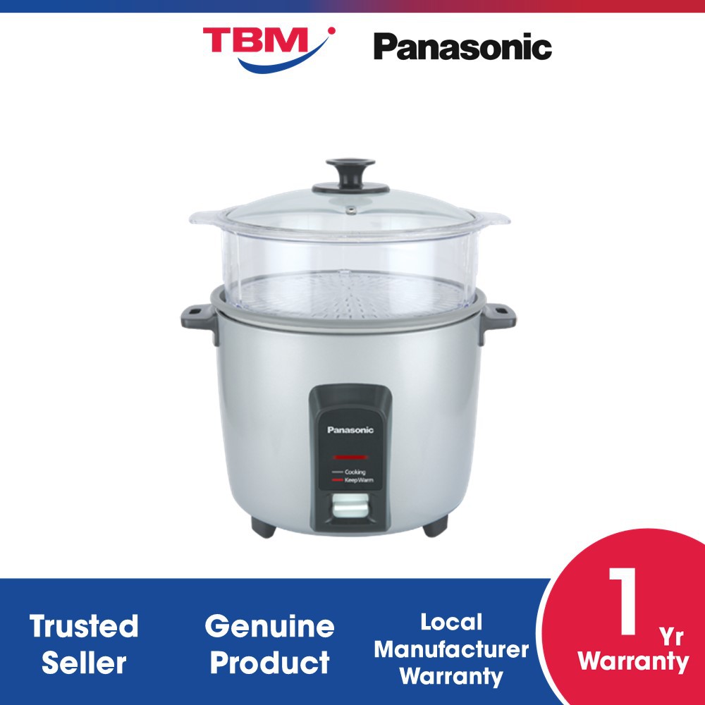 Panasonic Conventional Rice Cooker Dish Seperator Silver (2.2L) SR