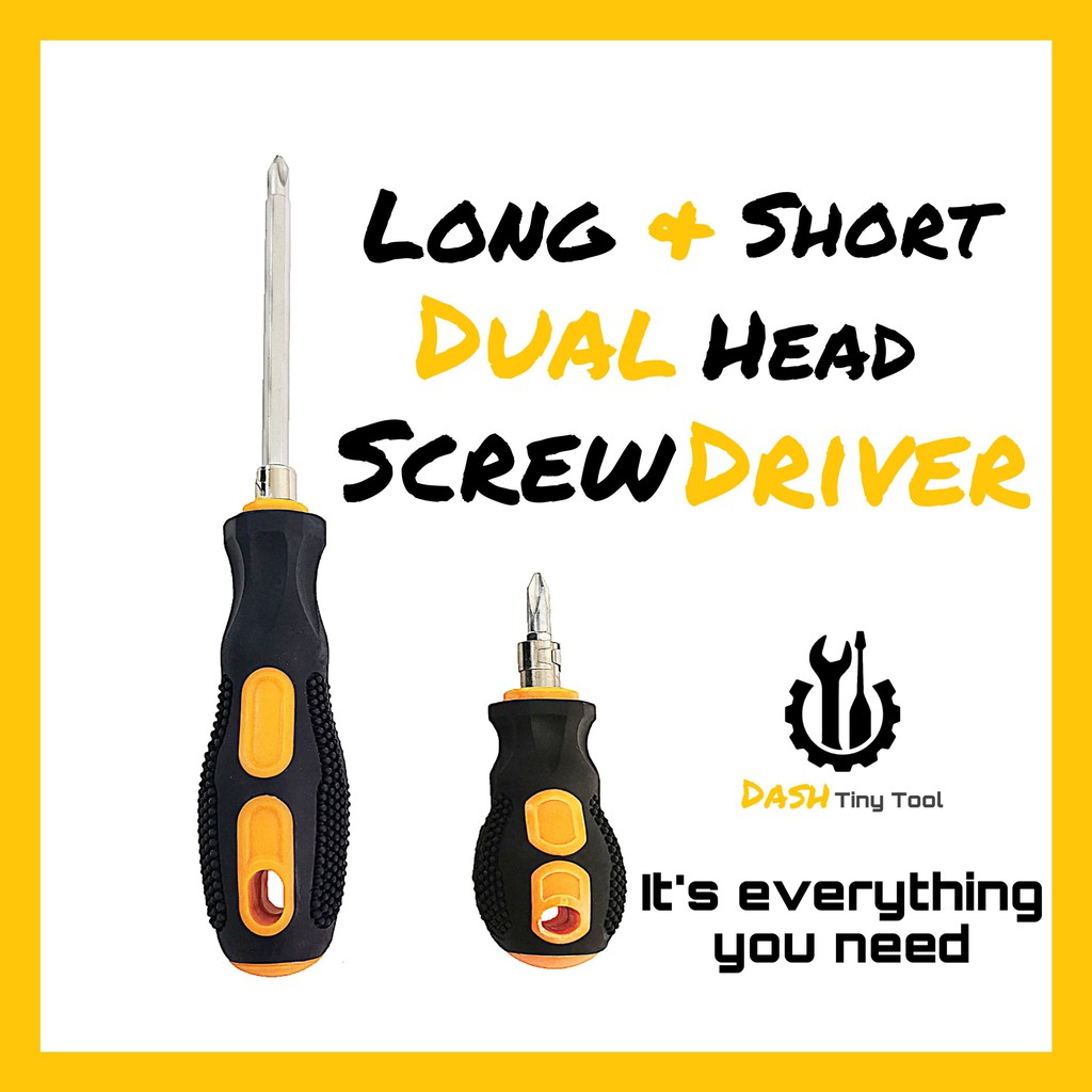 🔨【STOCK CLEARANCE】🔧 Dual Head Screwdriver with Magnetic / Long and ...