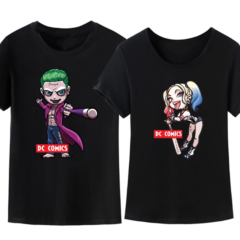 Harley quinn and joker t shirt best sale