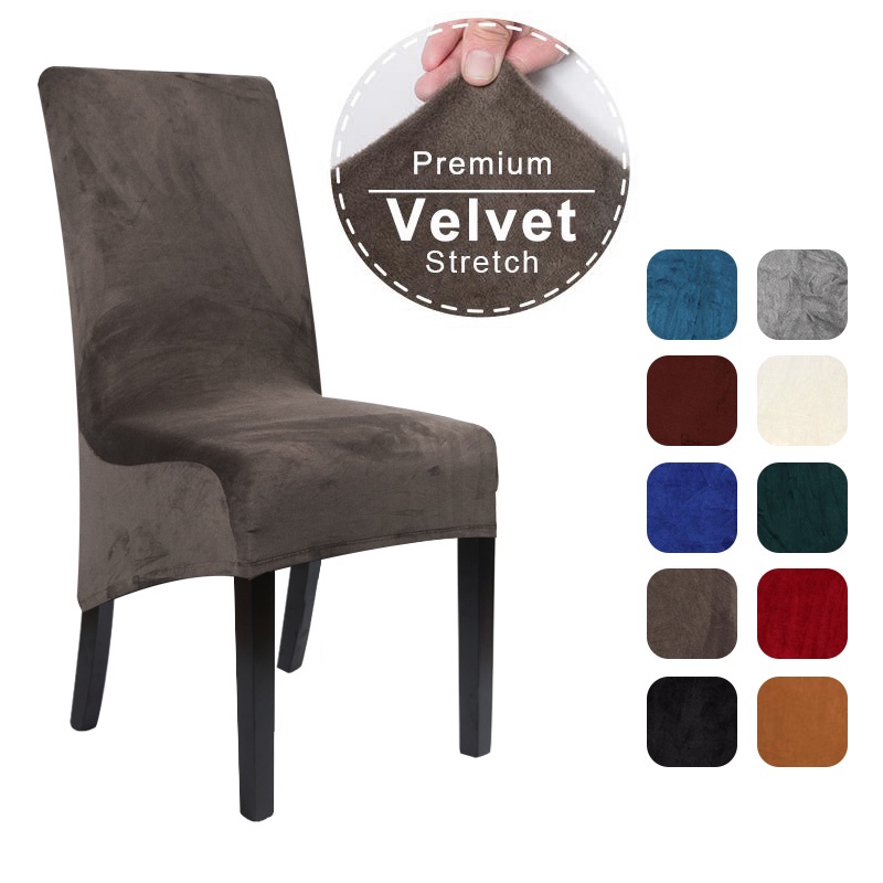 Velvet Extra Large Dining Chair Cover XL Size Slipcover for Chairs Long
