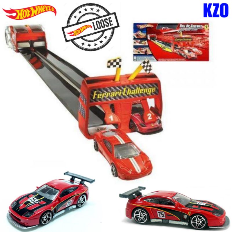 Ready Stock Hot Wheels Ferrari 575 GTC LOOSE From 2008 Ferrari Challenge Roll Up Raceway Playset Exclusive Shopee Malaysia