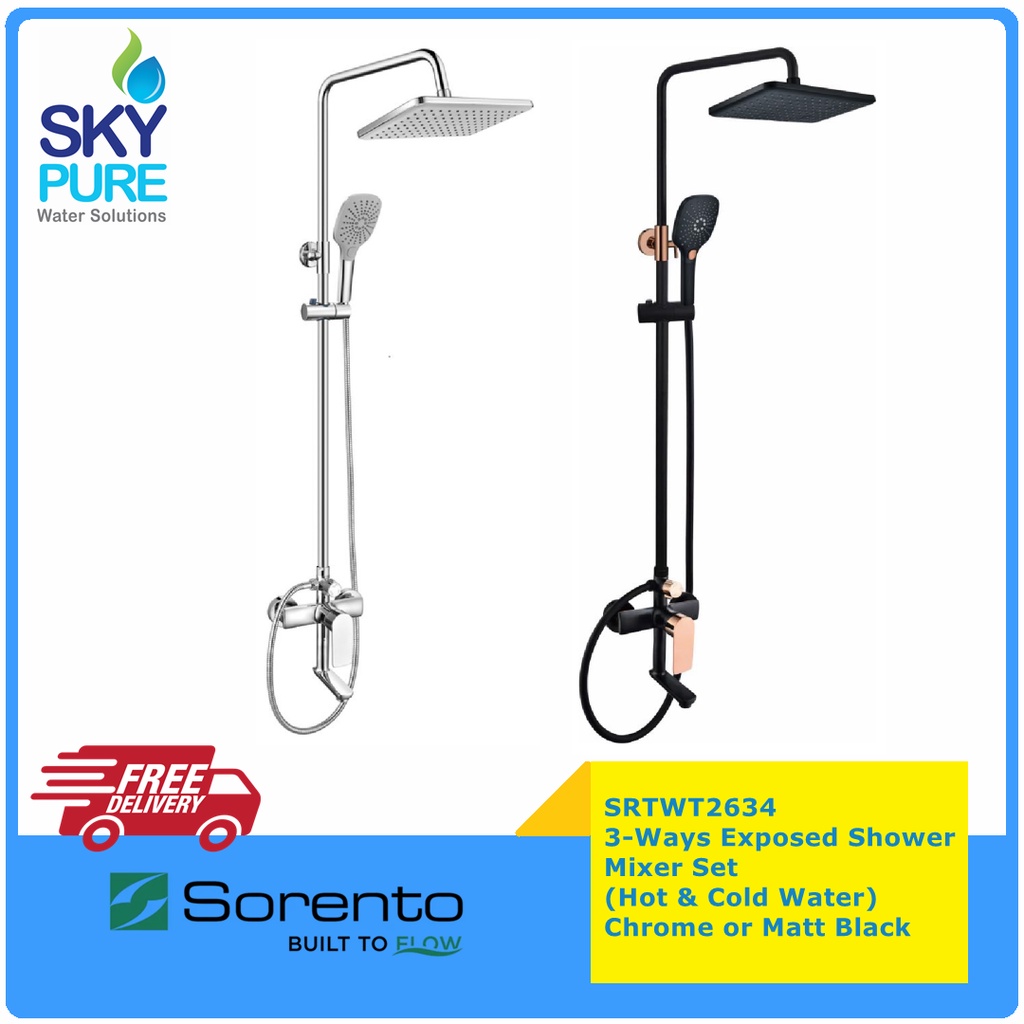 SORENTO Exposed Shower Mixer Set 3 Way Hot and Cold Water Shower Set