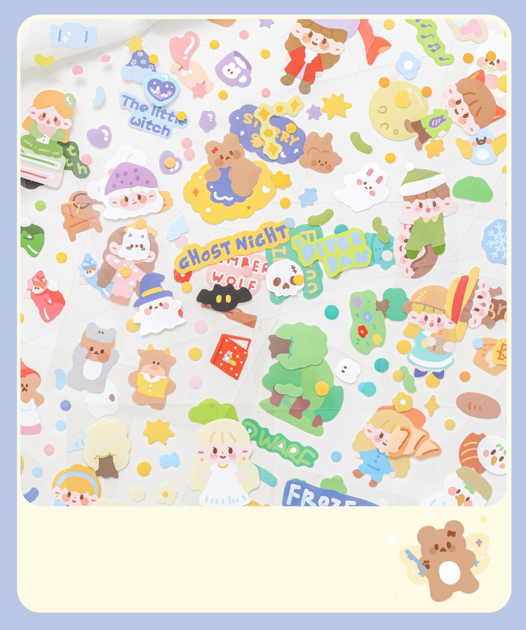 [100pcs] Ruan Ruan Fairytales Sticker Box Gift Set Planner Journal ...