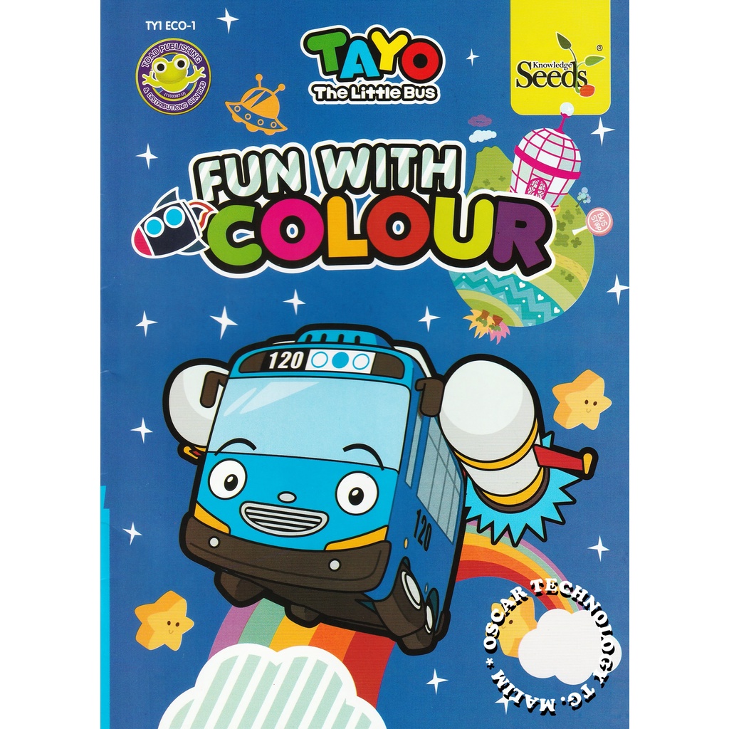 EJEN ALI Misi Mewarna Kertas Aktiviti Sticker & Tayo The Little Bus ...