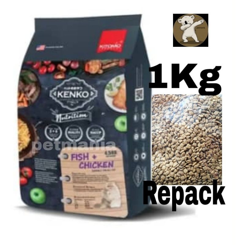 Kenko kitomo Cat Food 1.5kg Fish Chicken or Tuna Formula 1.5kg Repack