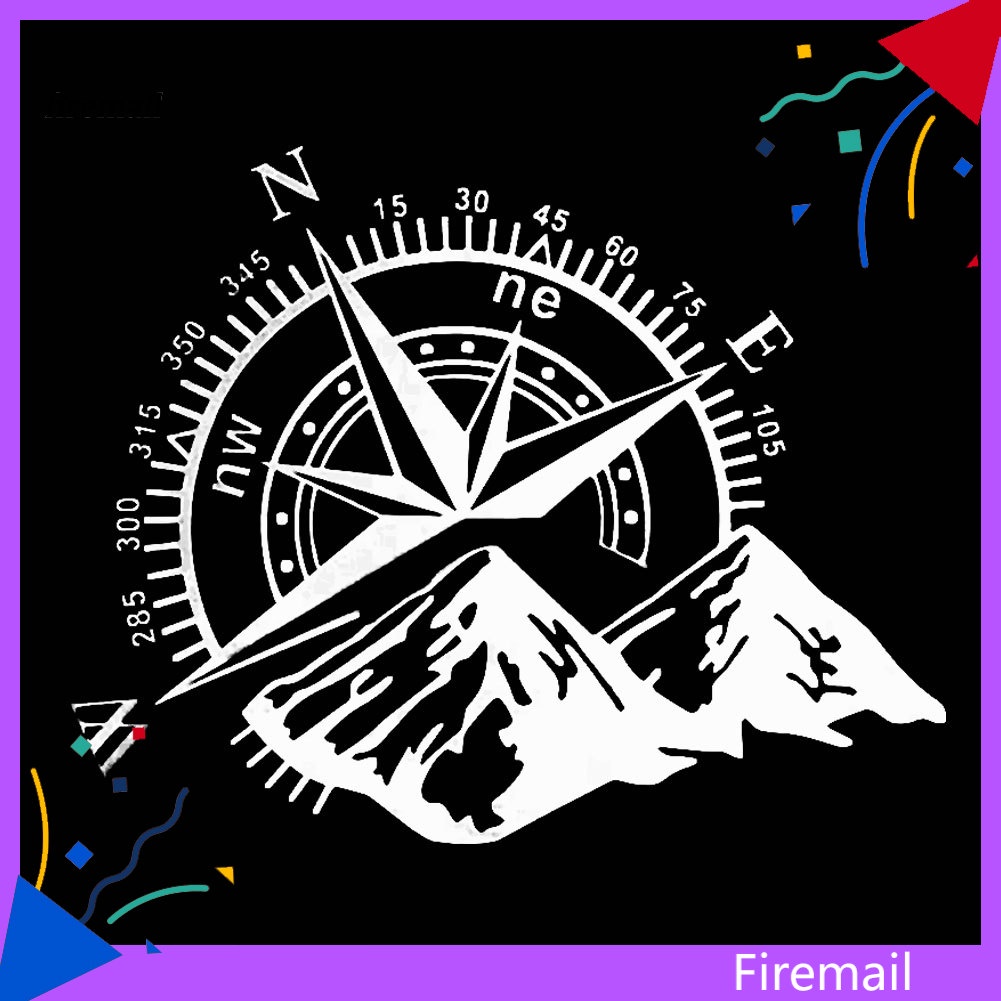 [FM] Mountain Compass Car Vehicle Body Window Reflective Decals Sticker ...