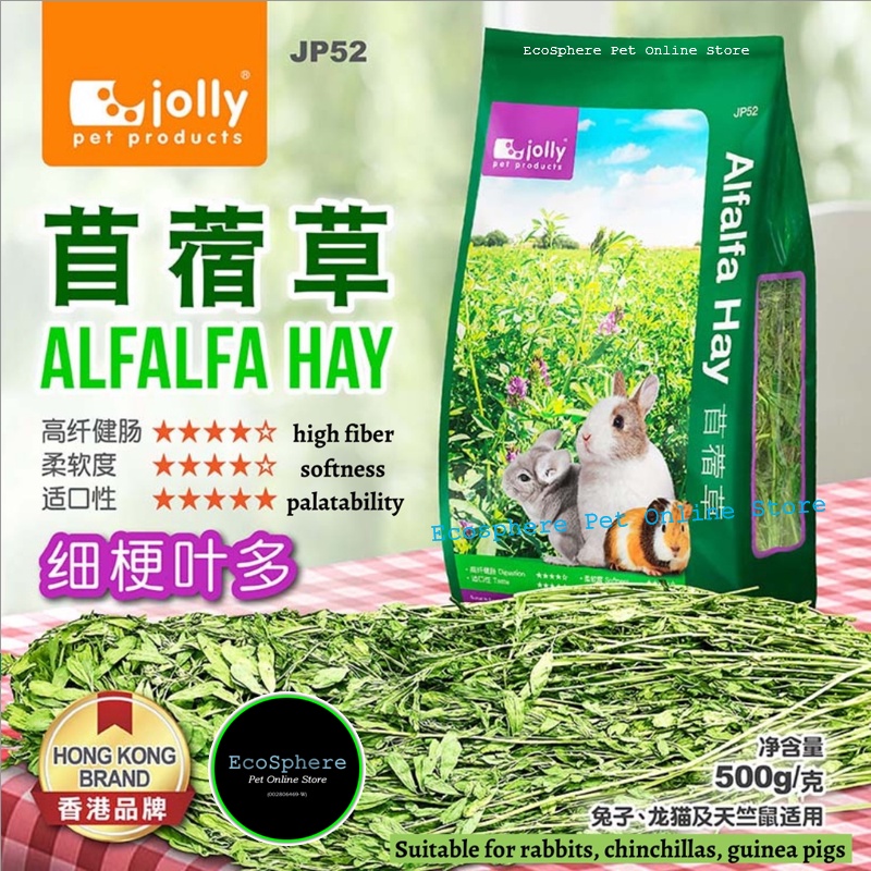 JOLLY Alfalfa Hay 500g (For Rabbit, Guinea Pig, Chinchilla) | Shopee ...