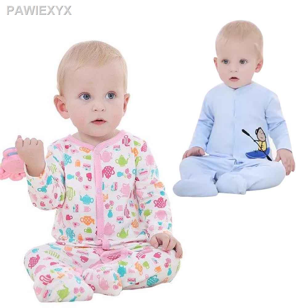 【NEW】℗Baby Sleepsuit 3 in 1 Snap Button and Feet Cover Baby Pyjamas
