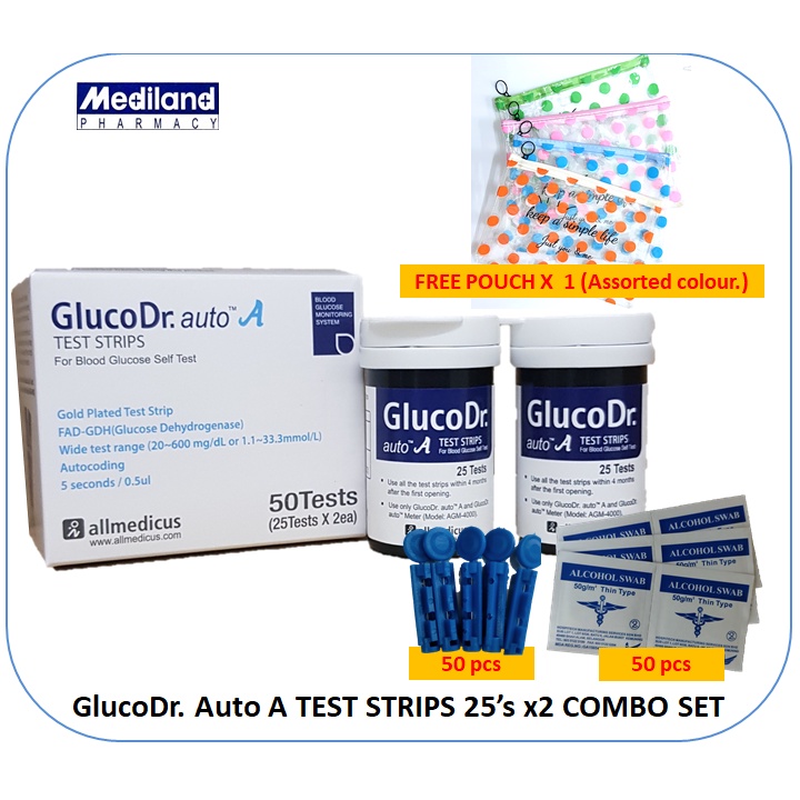 GLUCO DR Test Strips 25'sx2 COMBO SET (Strip Exp 04/2025) Shopee Malaysia