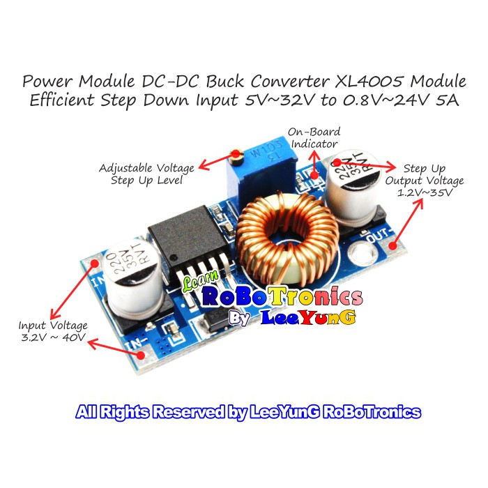 XL4005 DCDC Adjustable Step Down Voltage Regulator Buck Converter