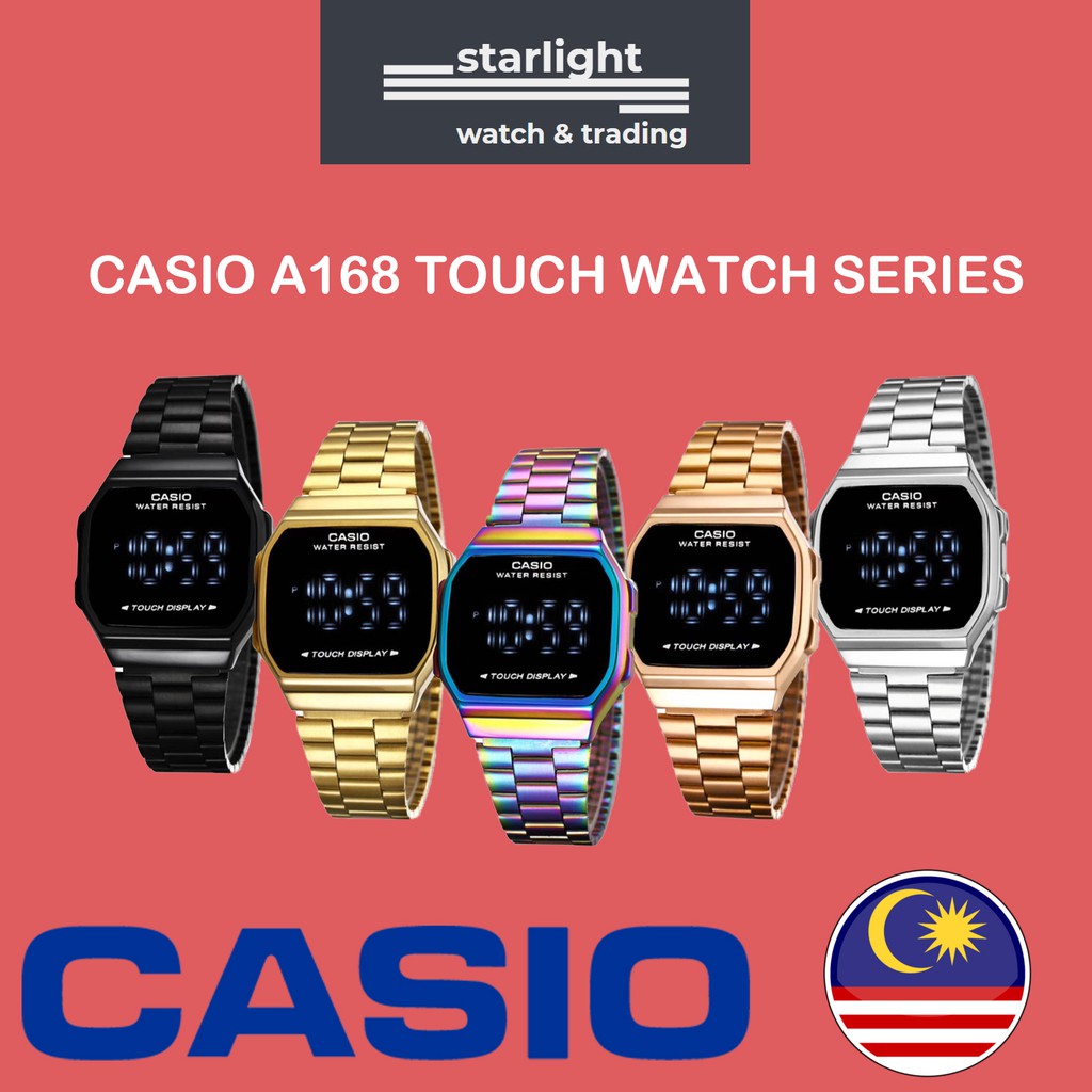 Casio a168 touch discount watch