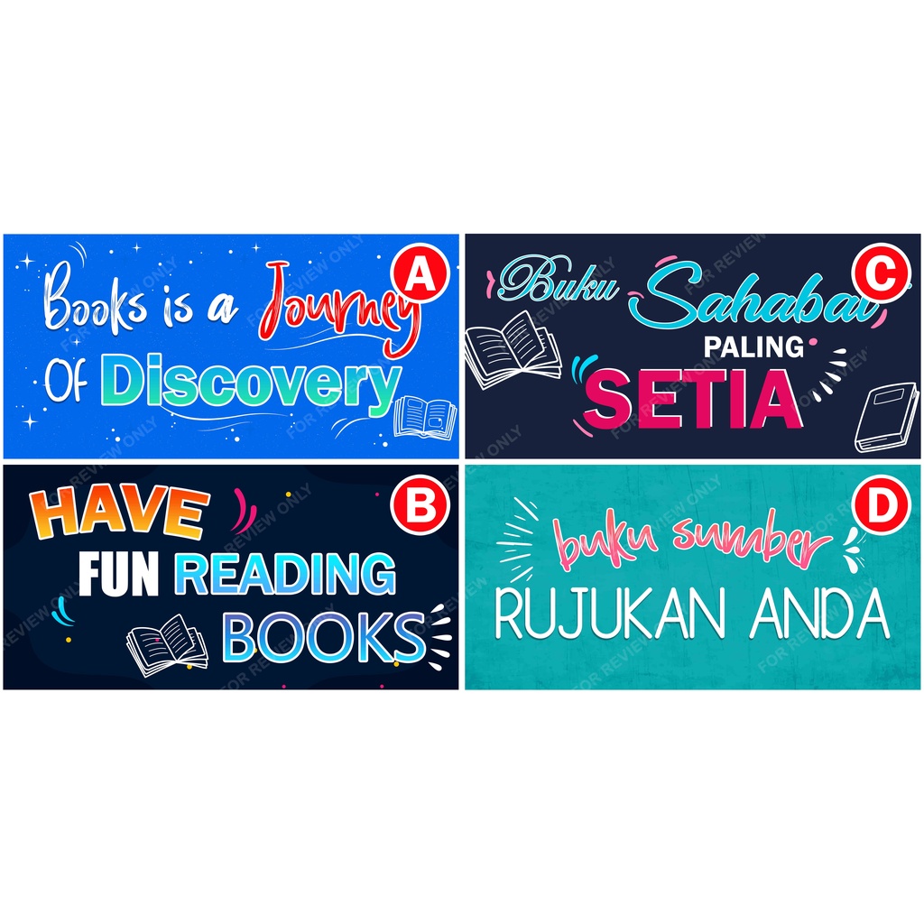 Banner Keceriaan Pusat Sumber Sekolah Rendah 4x2 Ft 330gsm Shopee