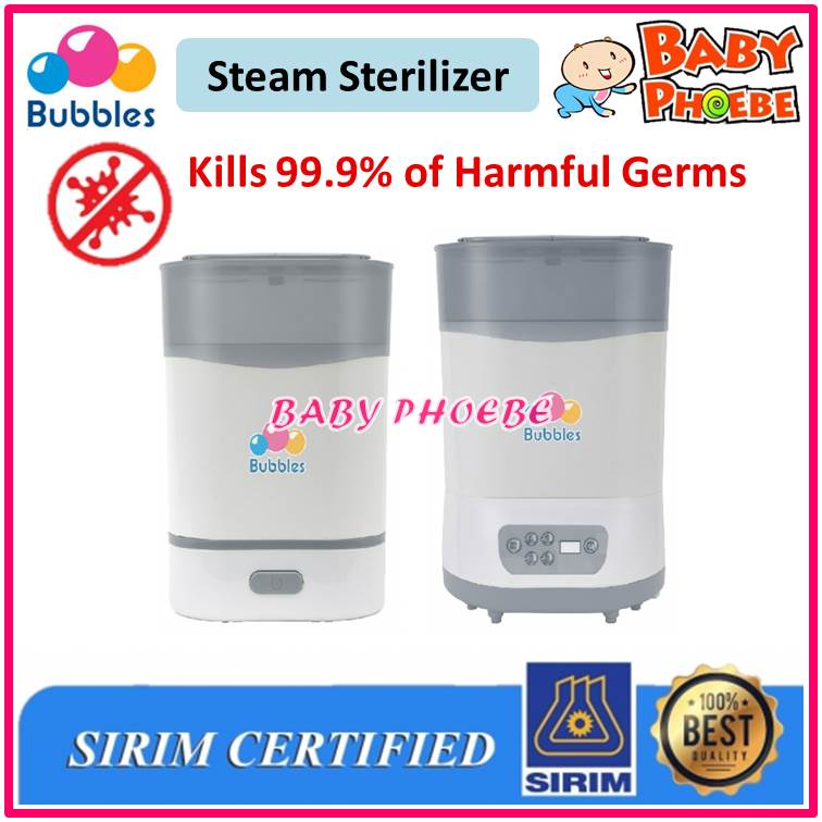 Bubbles store steam sterilizer