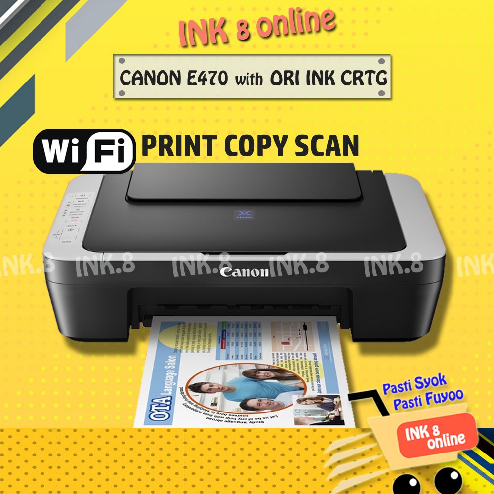 CANON PIXMA E470 wifi / E510 /E410 Color Inkjet Printer PRINT COPY SCAN