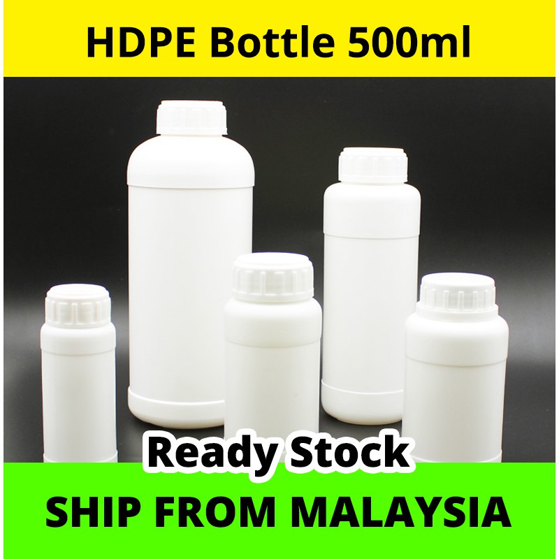 500ml Empty Bottle White HDPE Bottle Non Transparent Multipurpose ...