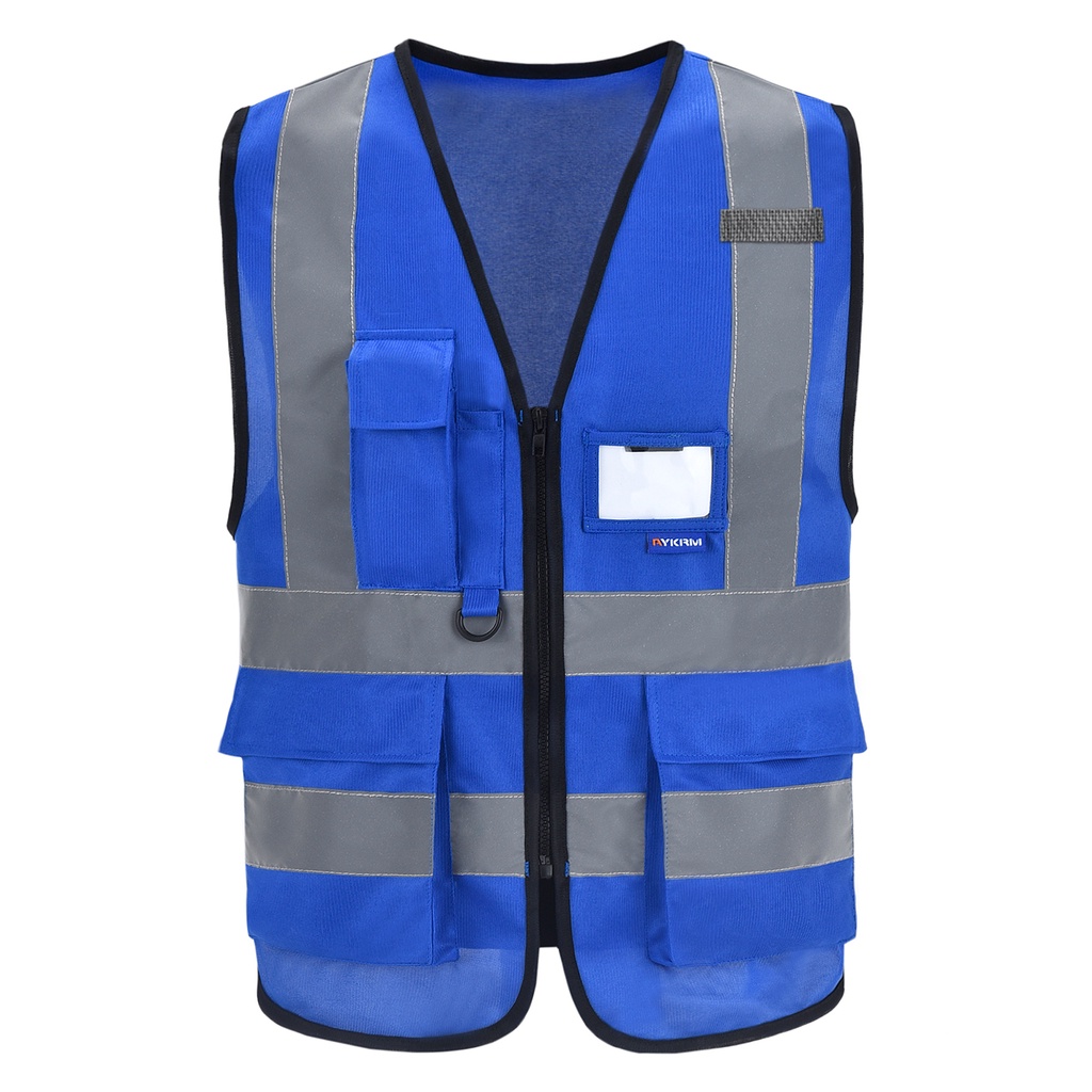 AYKRM High Visibility Mesh Safety Reflective Vest with Pockets and ...