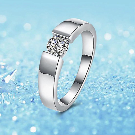 Neo 925 Genuine Sterling Silver Engagement Men Ring | Shopee Malaysia