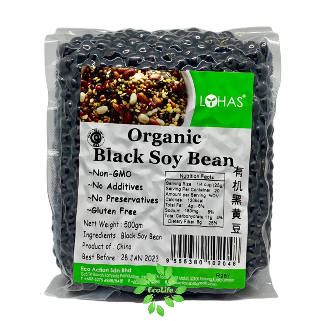 Lohas Organic Black Soy Bean 有机黑豆 500g | Shopee Malaysia