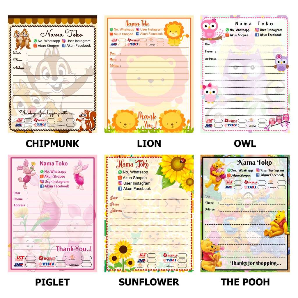 Cartoon Delivery Label Stickers / Custom Character Delivery Stickers ...